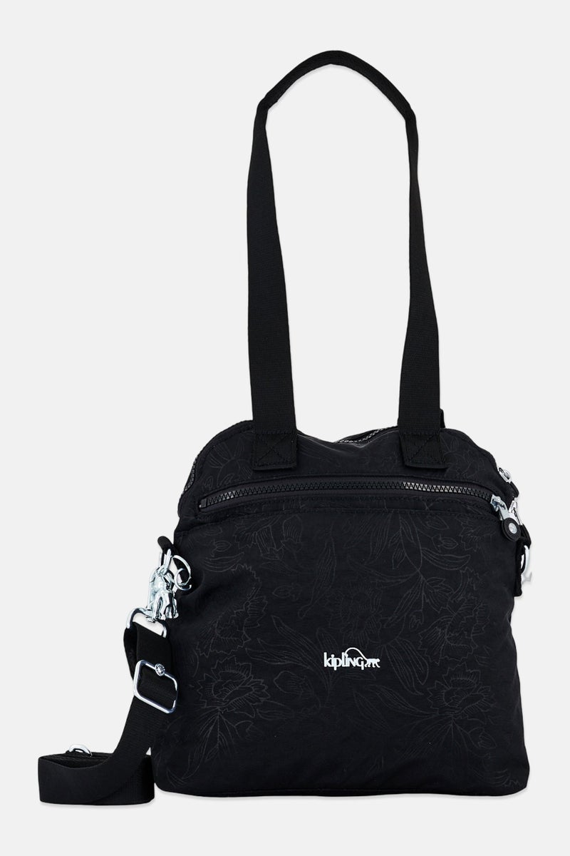 kipling Women Metal Logo Cross Body Bag, Black - Image 1